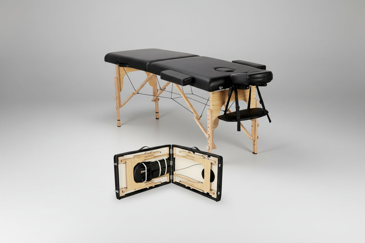 Black Adjustable Portable Massage Folding Table-0