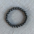 Crystal Healing Beaded Bracelet, Hematite