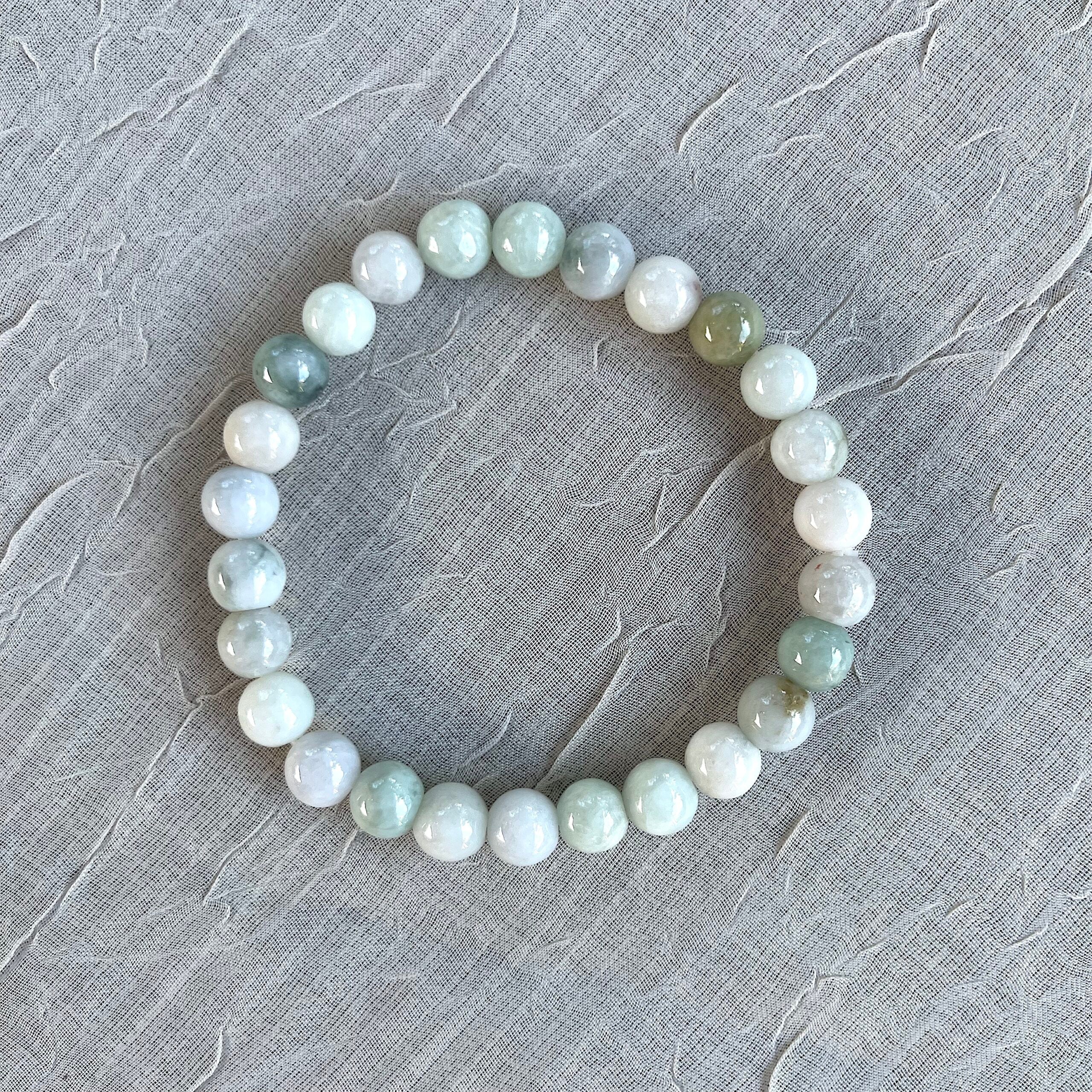 Crystal Healing Beaded Bracelet, Jade