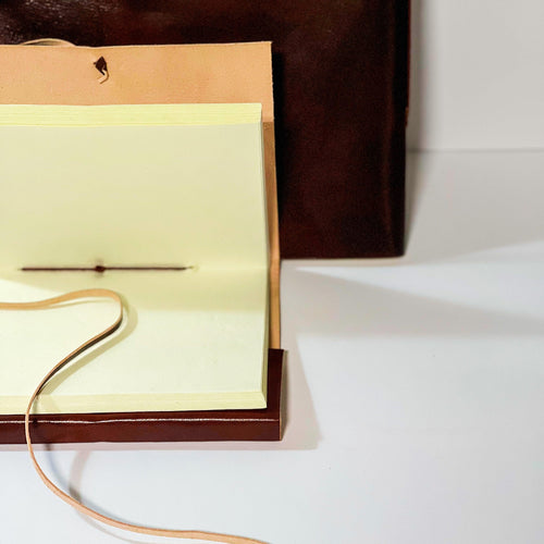 50 Sheets Leatherbound Mixed Media Books-1