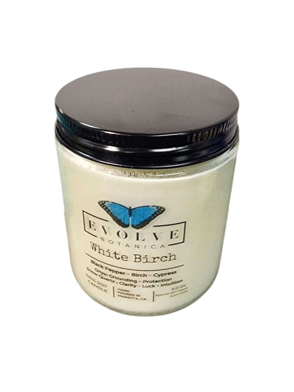 Wood Wick Crystal Soy Candle Jar - White Birch-2