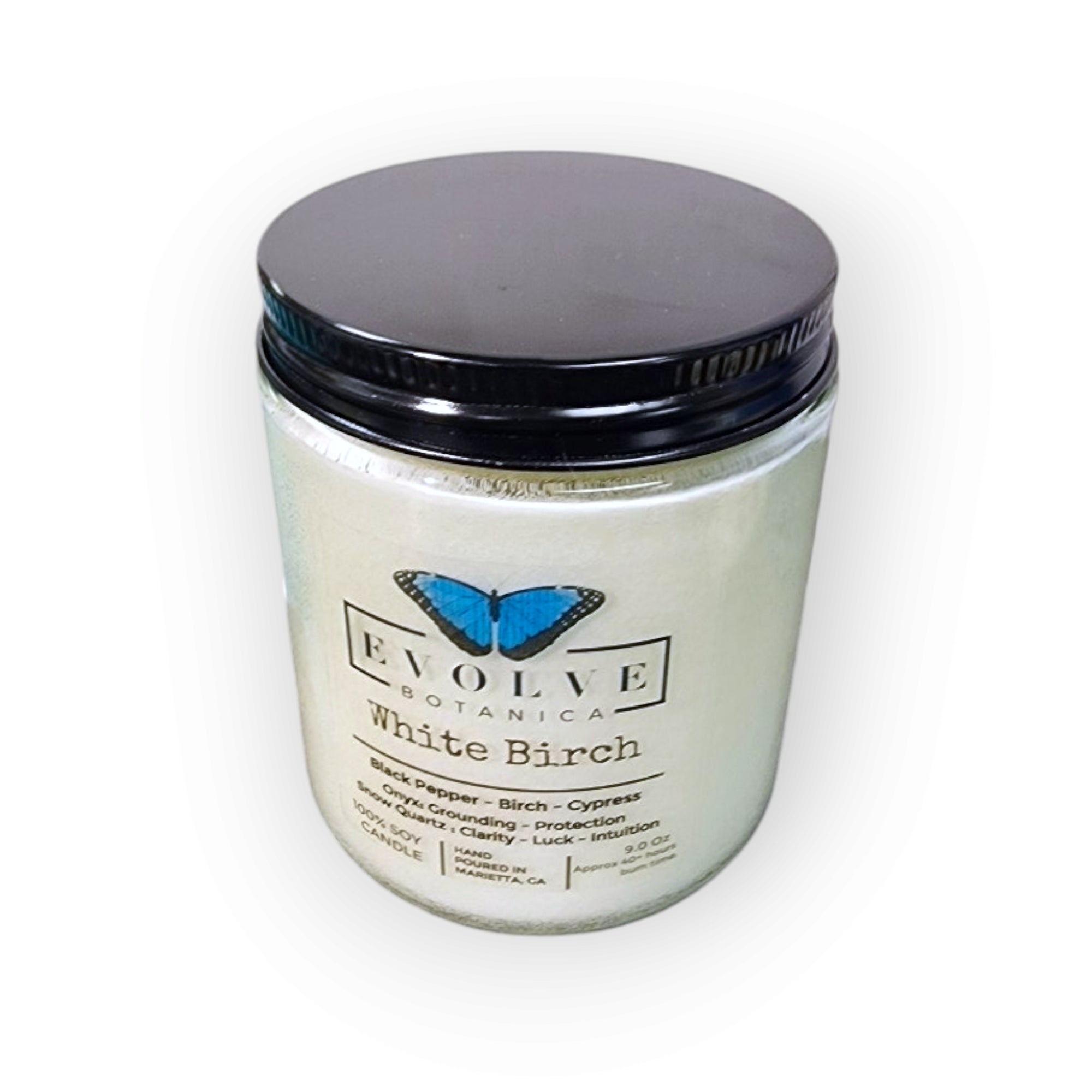 Wood Wick Crystal Soy Candle Jar - White Birch-1