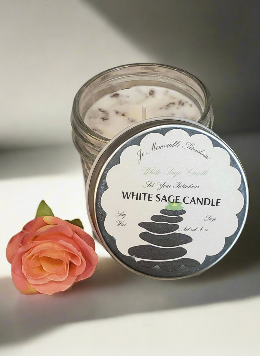 White Sage Candle Energy clearing Aromatherapy Candle