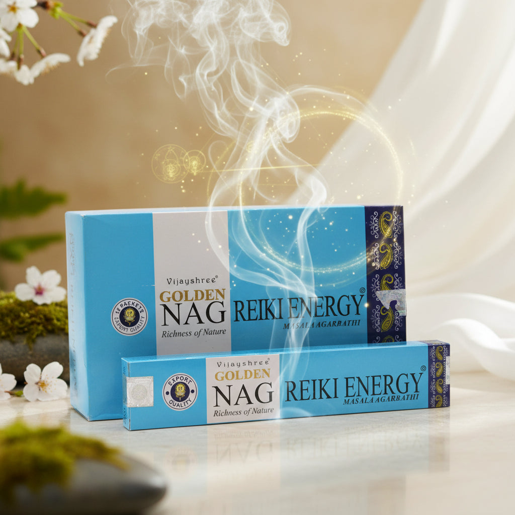 Reiki Golden Nag | Incense Sticks Joss 15g | Premium Scents | Fragrance | Hand Rolled | Yoga | Aromatherapy | Meditation